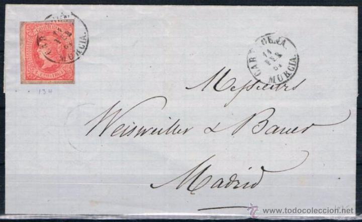 Sellos: 1864.- CARTAGENA A MADRID - Foto 1