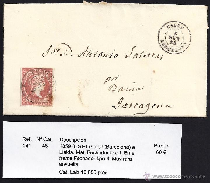 Sellos: 1859 Calaf a Lleida - Foto 1
