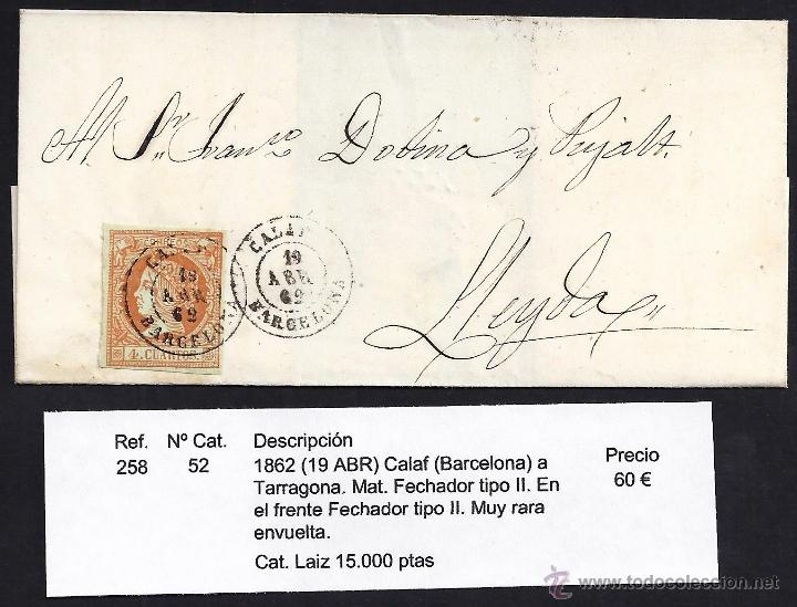 Sellos: 1862 Calaf a Tarragona - Foto 1