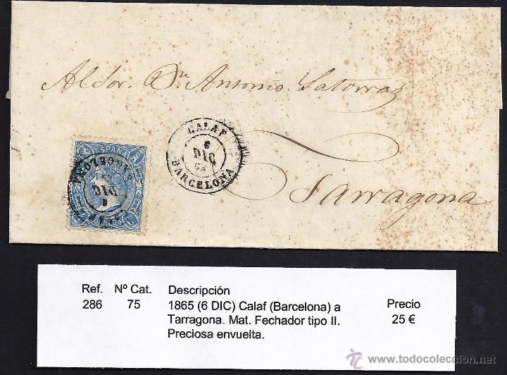 Sellos: 1865 Calaf a Tarragona - Foto 1