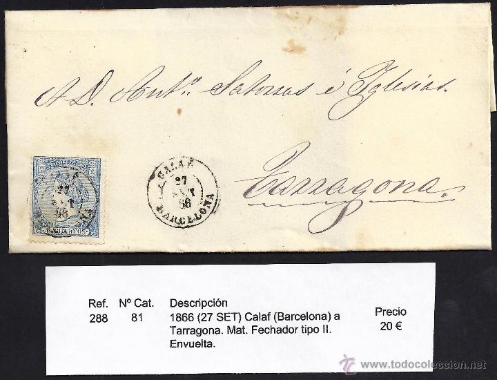 Sellos: 1866 Calaf a Tarragona - Foto 1