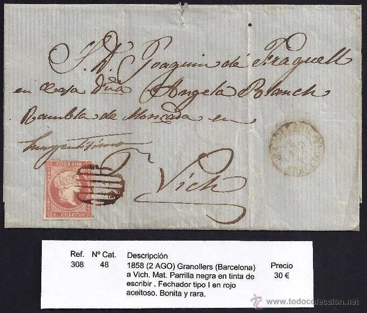 Sellos: 1858 Granollers a Vich - Foto 1