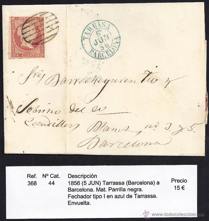 Sellos: 1856 Tarrasa a Barcelona - Foto 1
