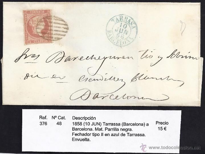Sellos: 1858 Tarrasa a Barcelona - Foto 1