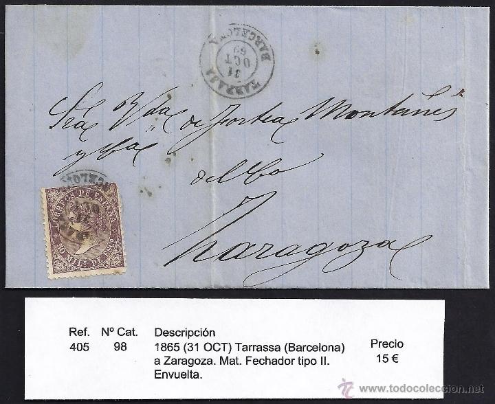 Sellos: 1865 Tarrasa a Zaragoza - Foto 1