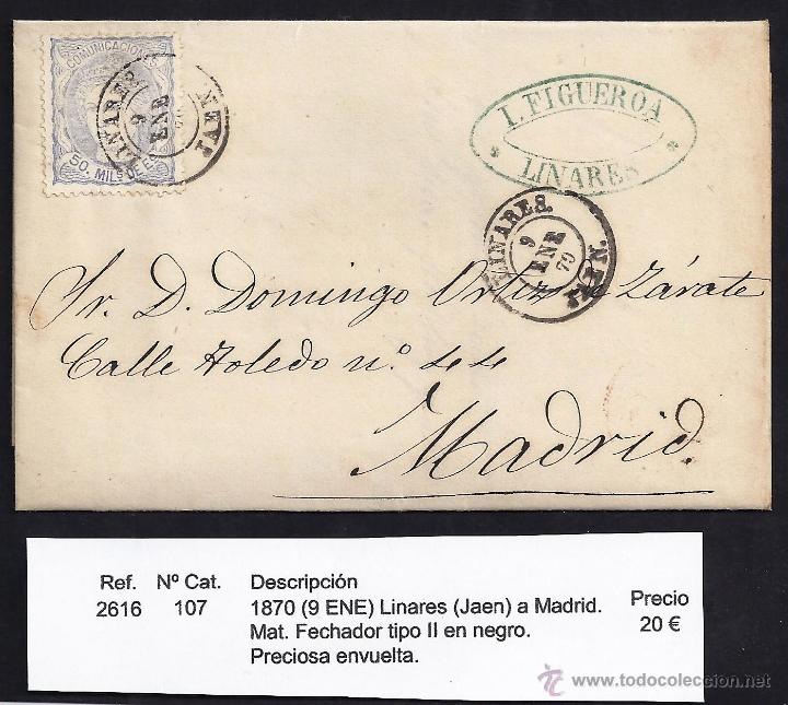 Sellos: 1870 Linares a Madrid - Foto 1
