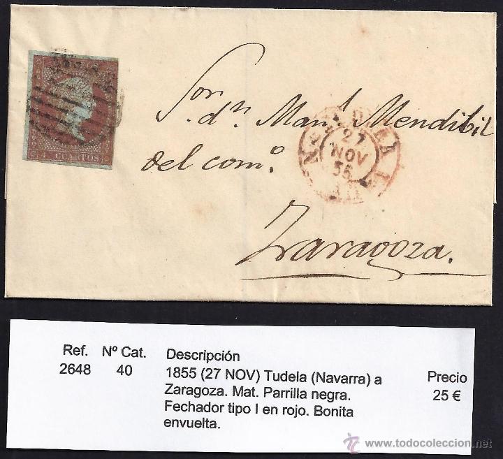 Sellos: 1855 Tudela a Zaragoza - Foto 1
