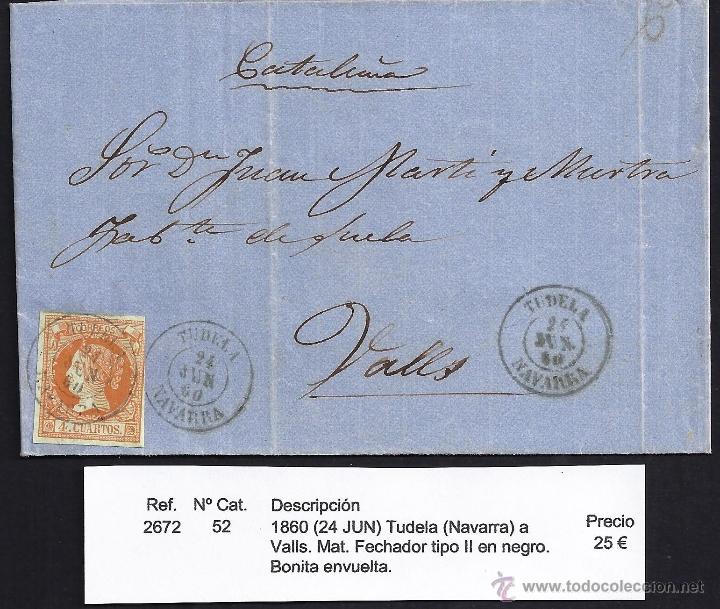 Sellos: 1860 Tudela a Valls - Foto 1