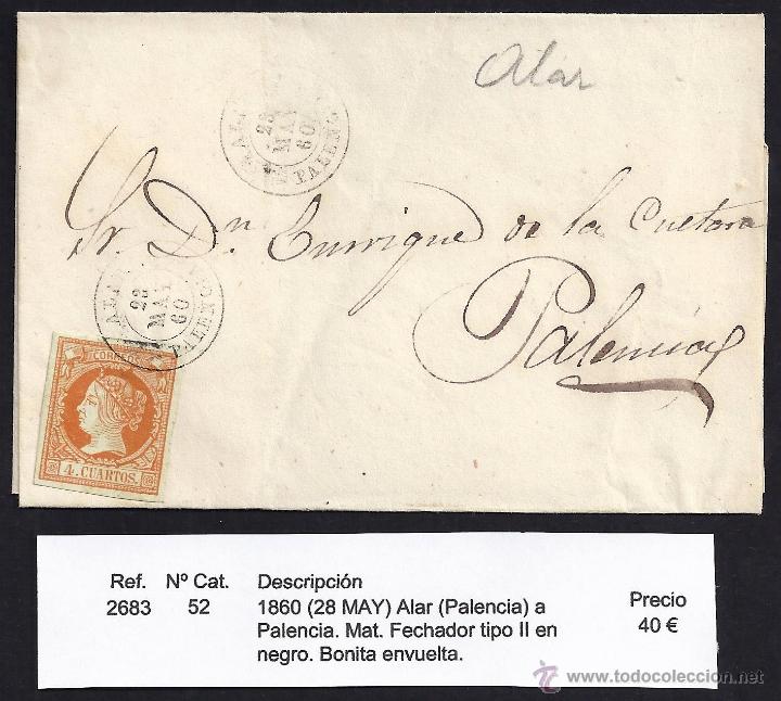Sellos: 1860 Alar a Palencia - Foto 1