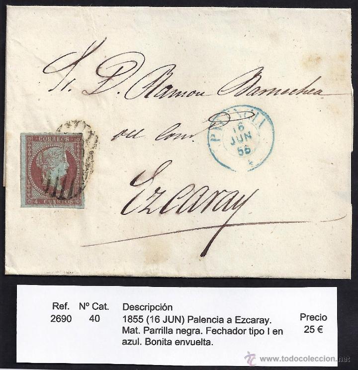 Sellos: 1855 Palencia a Ezcaray - Foto 1