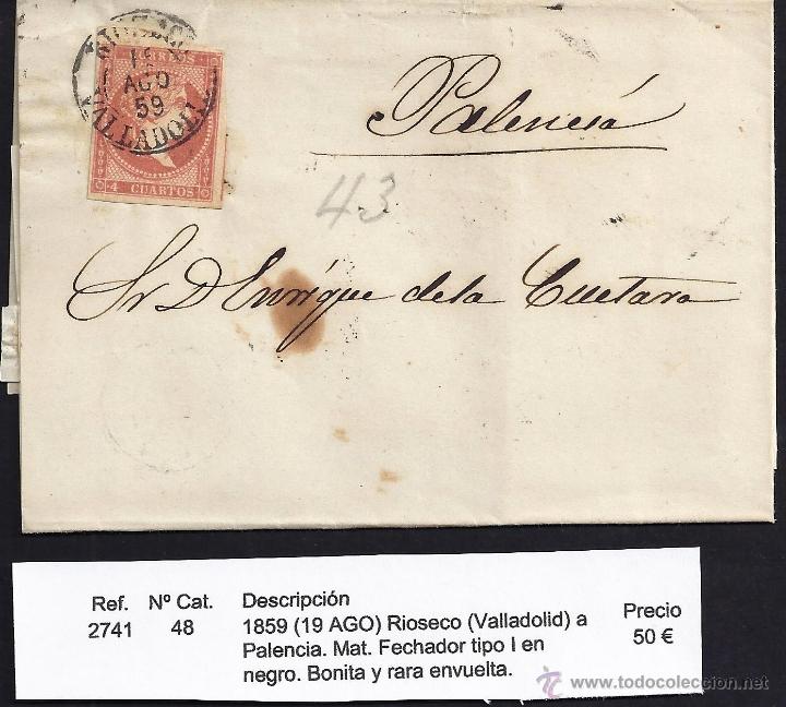 Sellos: 1859 Rioseco a Palencia - Foto 1