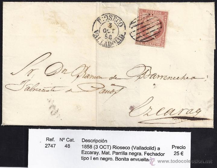 Sellos: 1858 Rioseco a Ezcaray - Foto 1