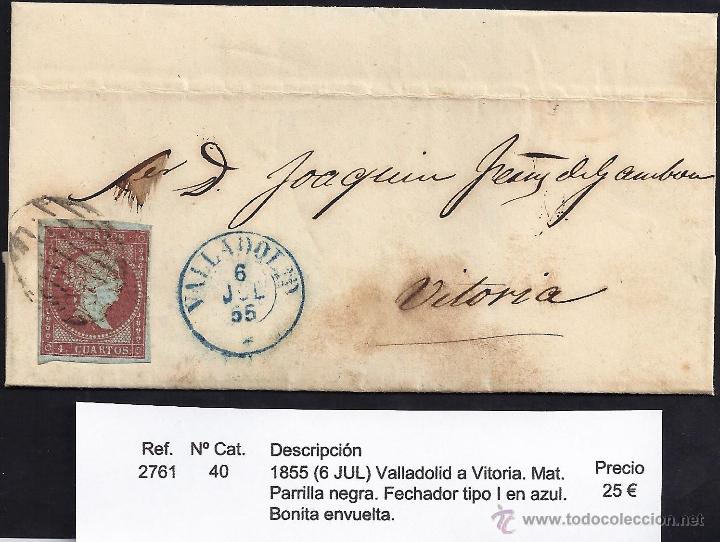 Sellos: 1855 Valladolid a Vitoria - Foto 1