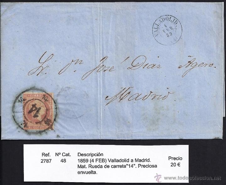 Sellos: 1859 Valladolid a Madrid - Foto 1