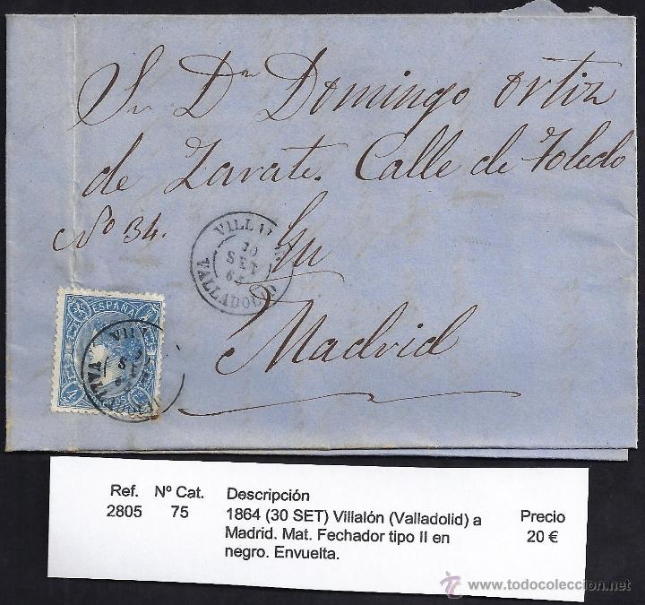 Sellos: 1864 Villal&oacute;n a Madrid - Foto 1