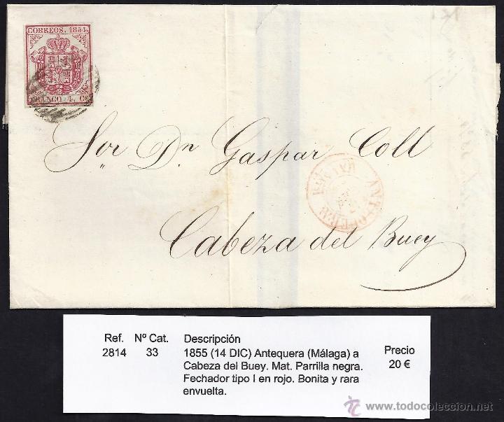 Sellos: 1855 Antequera a Valencia - Foto 1