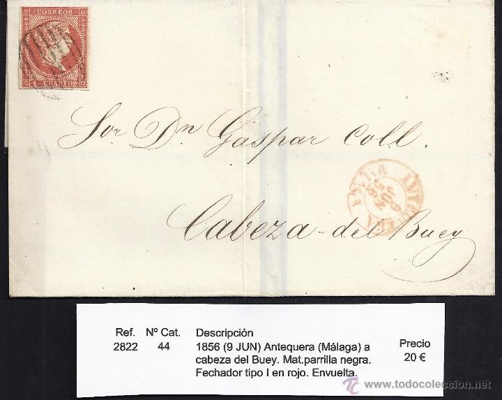 Sellos: 1856 Antequera a Cabeza del Buey - Foto 1