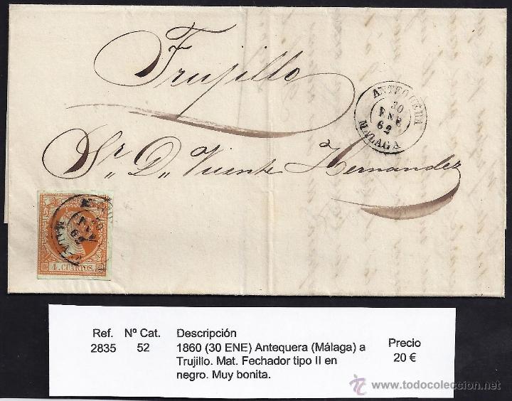 Sellos: 1860 Antequera a Trujillo - Foto 1