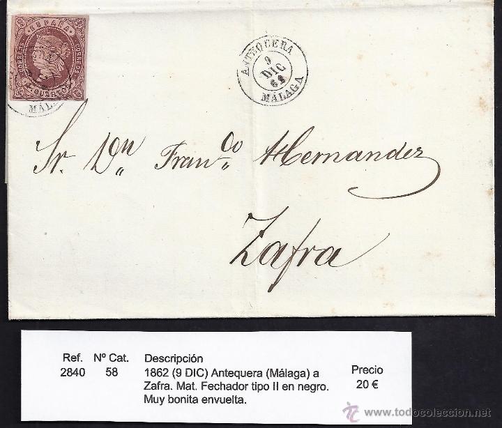 Sellos: 1862 Antequera a Zafra - Foto 1