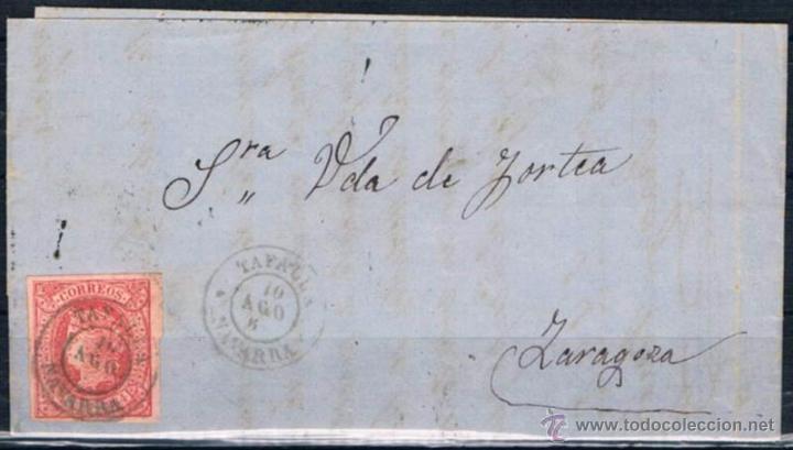 Sellos: 1864.- TAFALLA ( NAVARRA ) A MADRID - Foto 1