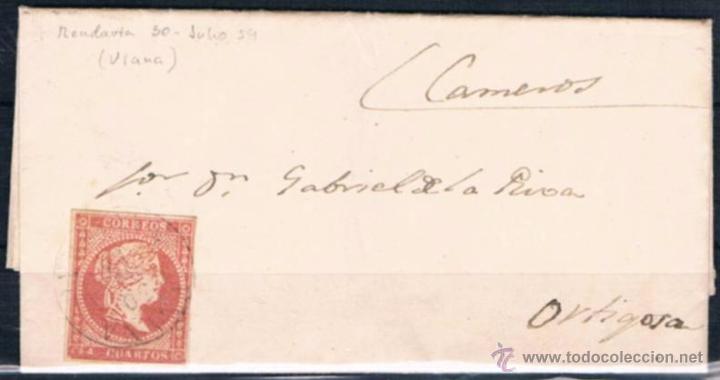 Sellos: 1859.- VIANA A ORTIGOSA - Foto 1