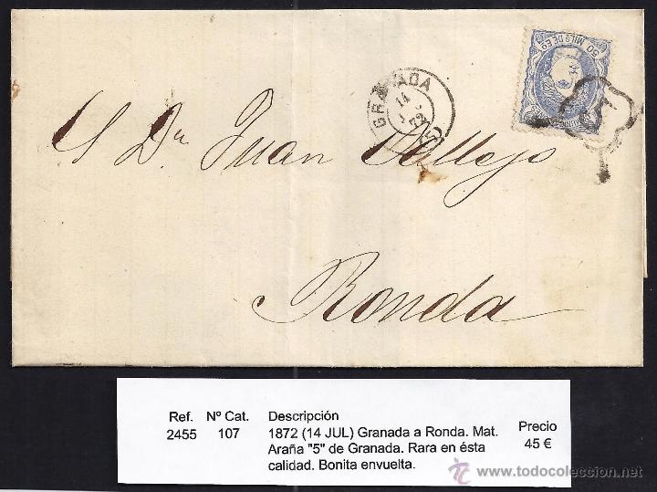 Sellos: 1872 Granada a Ronda - Foto 1