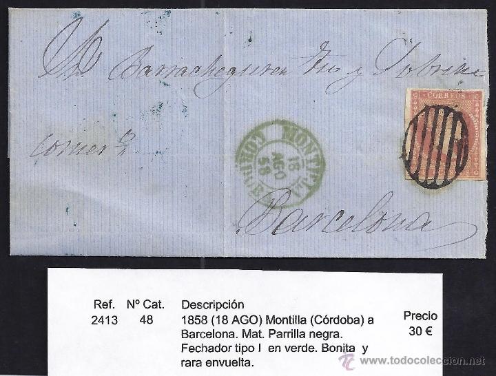 Sellos: 1858 Montilla a Barcelona - Foto 1