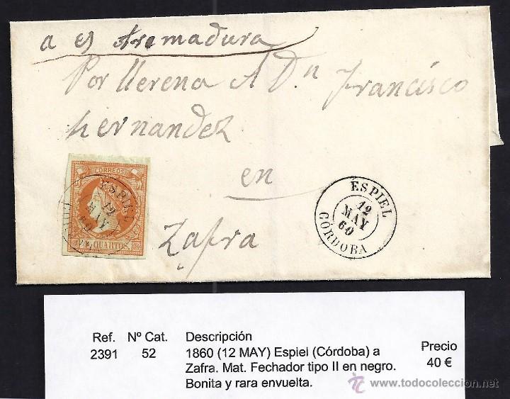 Sellos: 1860 Espiel a Zafra - Foto 1