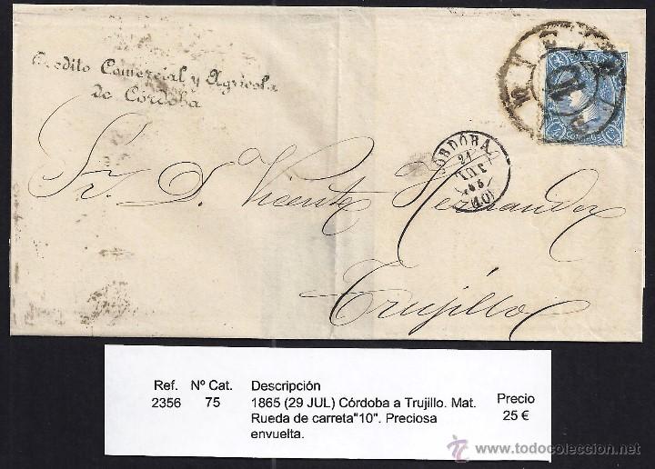 Sellos: 1865 C&oacute;rdoba a Trujillo - Foto 1