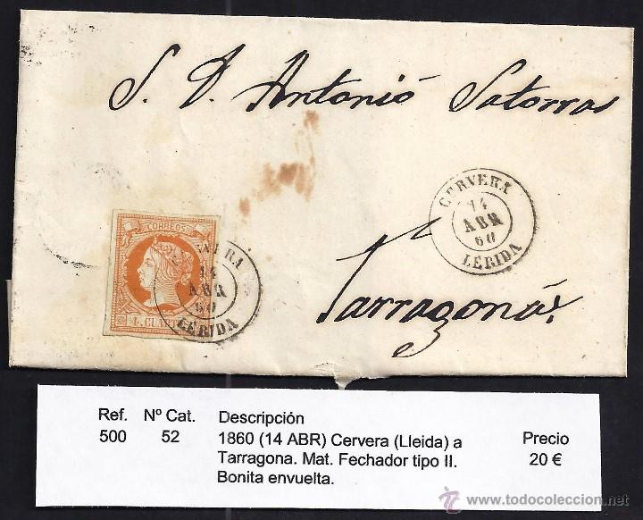 Sellos: 1860 Cervera a Tarragona - Foto 1
