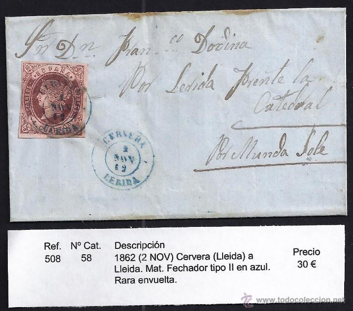 Sellos: 1862 Cervera a Lleida - Foto 1