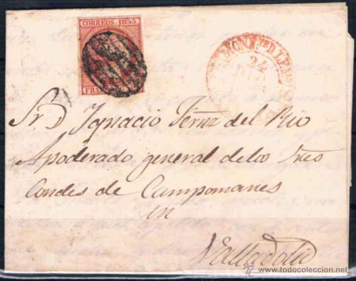Sellos: 1853.- M. DE LEMOS A VALLADOLID - Foto 1