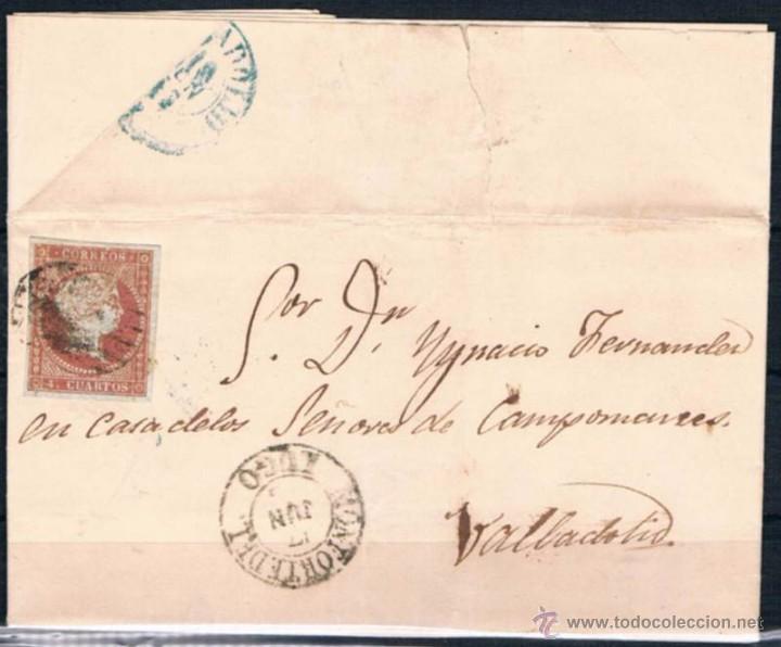 Sellos: 1856.- M. DE LUGO A VALLADOLID - Foto 1