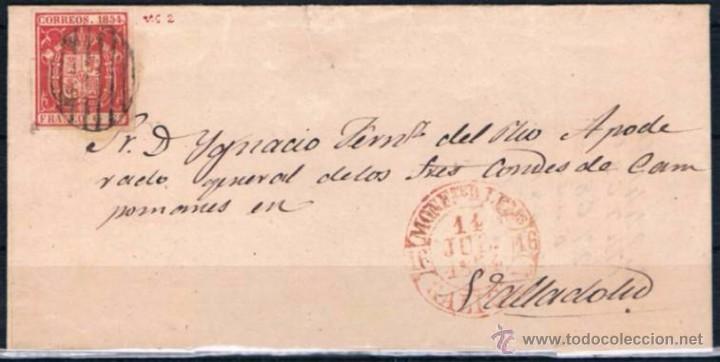 Sellos: 1858.- M. DE LUGO / VALLADOLID - Foto 1