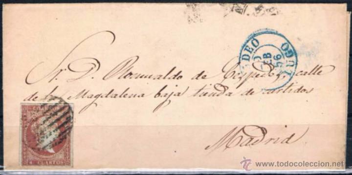 Sellos: 1856.- RIBADEO A MADRID - Foto 1