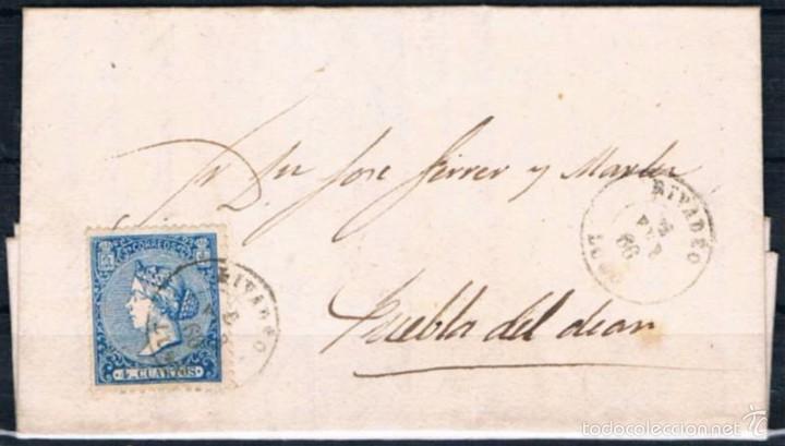 Sellos: 1866.- RIVADEO A PUEBLA - Foto 1