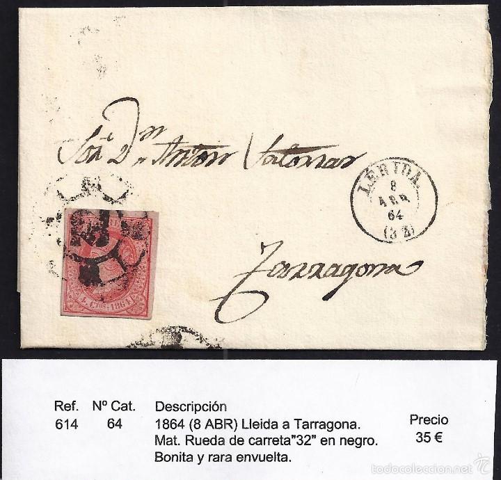 Sellos: 1864 Lleida a Tarragona - Foto 1