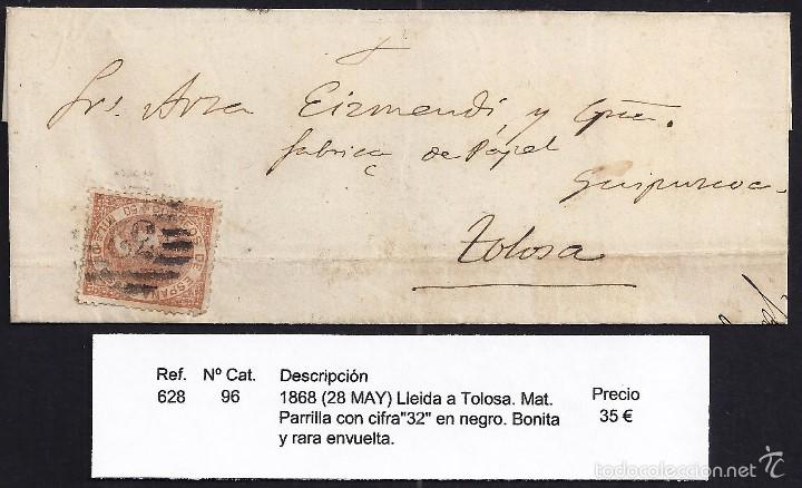 Sellos: 1868 Lleida a Tolosa - Foto 1