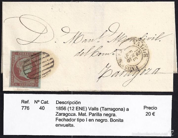 Sellos: 1856 Valls a Zaragoza - Foto 1