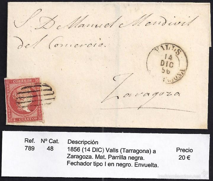 Sellos: 1856 Valls a Zaragoza - Foto 1
