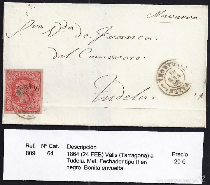 Sellos: 1864 Valls a Tudela - Foto 1