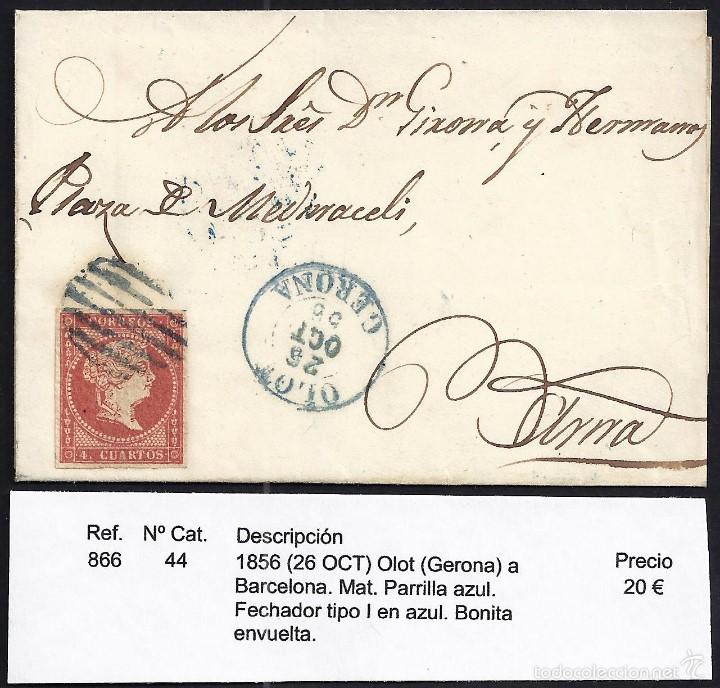 Sellos: 1856 Olot a Barcelona - Foto 1