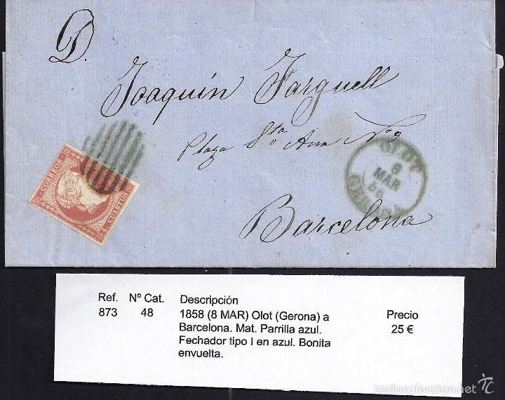 Sellos: 1858 Olot a Barcelona - Foto 1