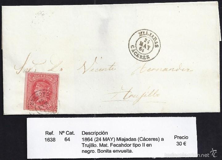 Sellos: 1864 Miajadas a Trujillo - Foto 1