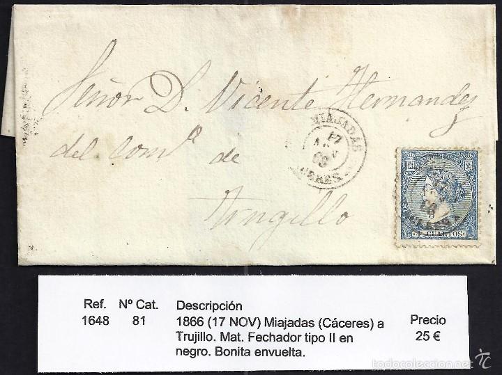 Sellos: 1866 Miajadas a Trujillo - Foto 1