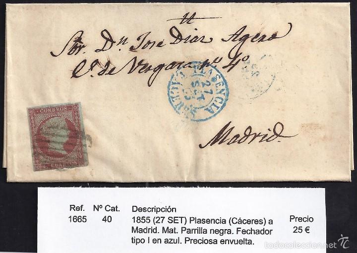 Sellos: 1855 Plasencia a Madrid - Foto 1