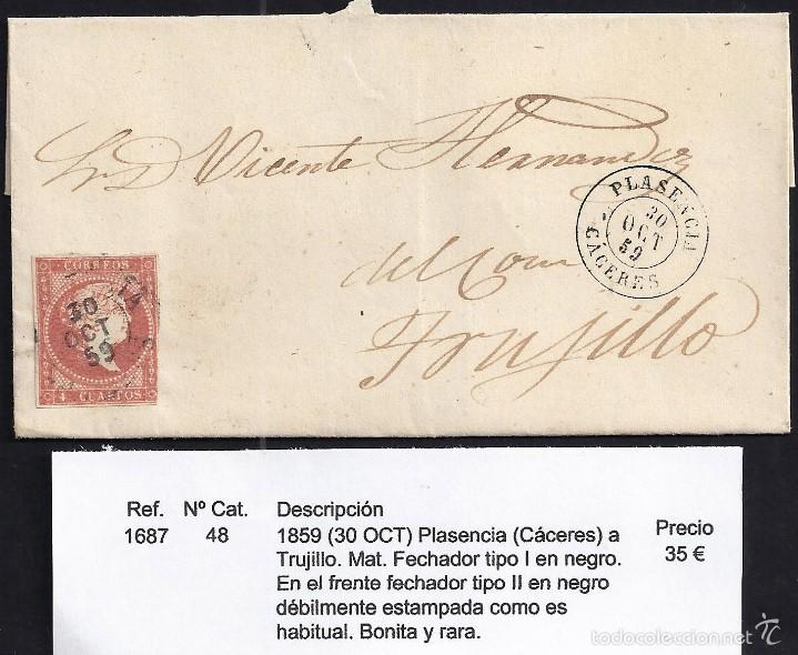Sellos: 1859 Plasencia a Trujillo - Foto 1