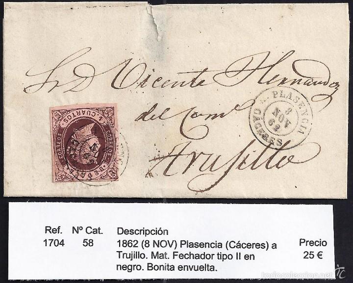 Sellos: 1862 Plasencia a Trujillo - Foto 1