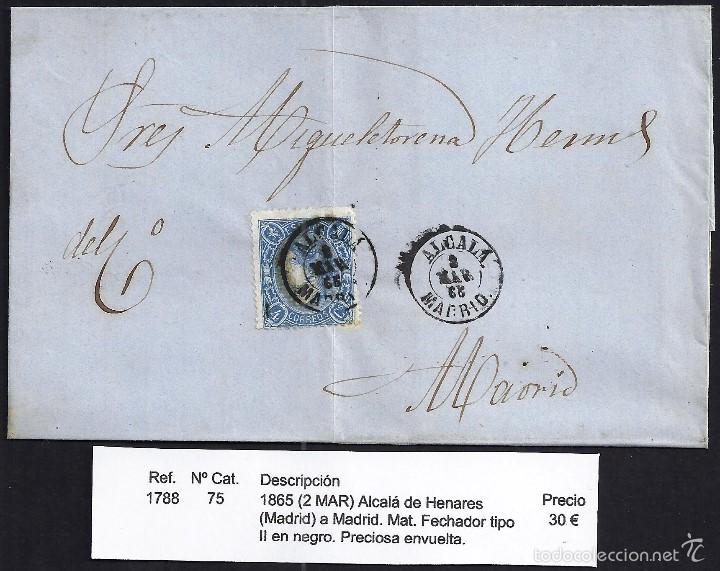 Sellos: 1865 Alcal&aacute; de Henares a Madrid - Foto 1
