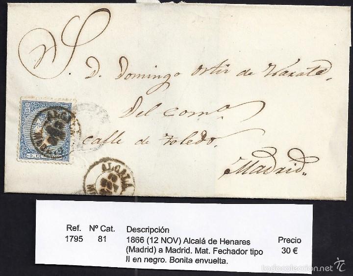 Sellos: 1866 Alcal&aacute; de Henares a Madrid - Foto 1